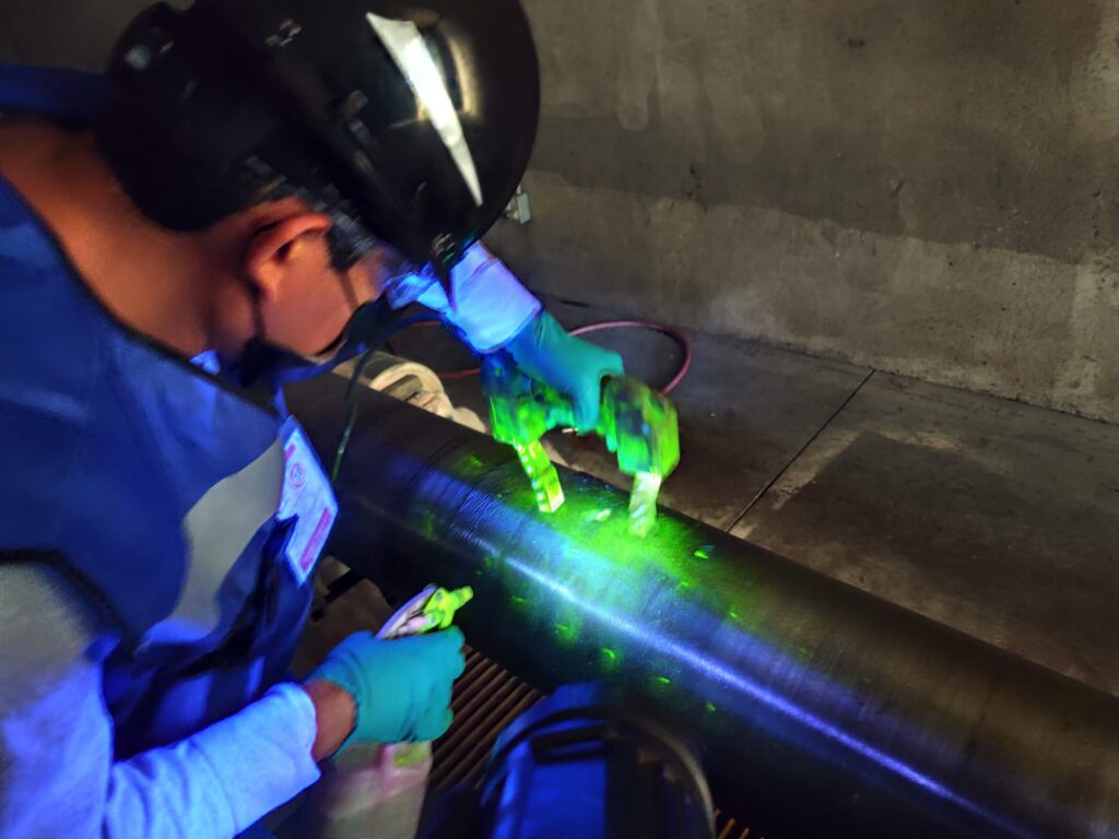 16. inspección con partículas magnéticas de rodillos