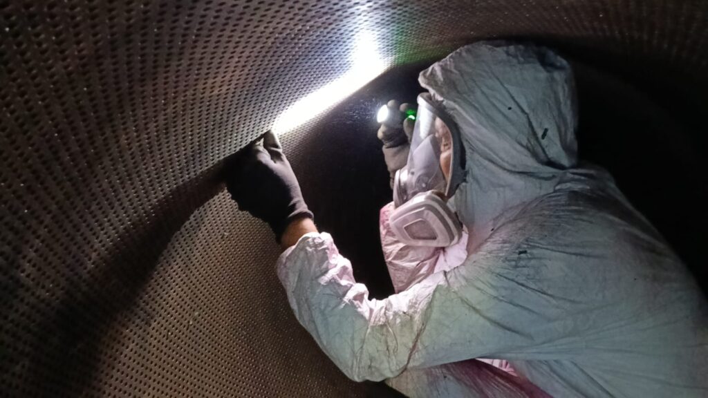 17. inspección interna de rodillo